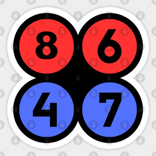8647 Sticker by Creatifly Graphic Tees